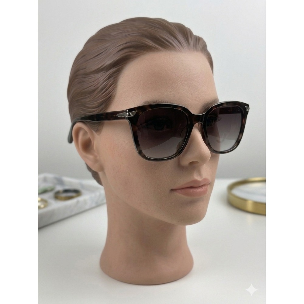 Rag & Bone Square Sunglasses Havana Purple Tortoise Silver Chevron Luxury NEW